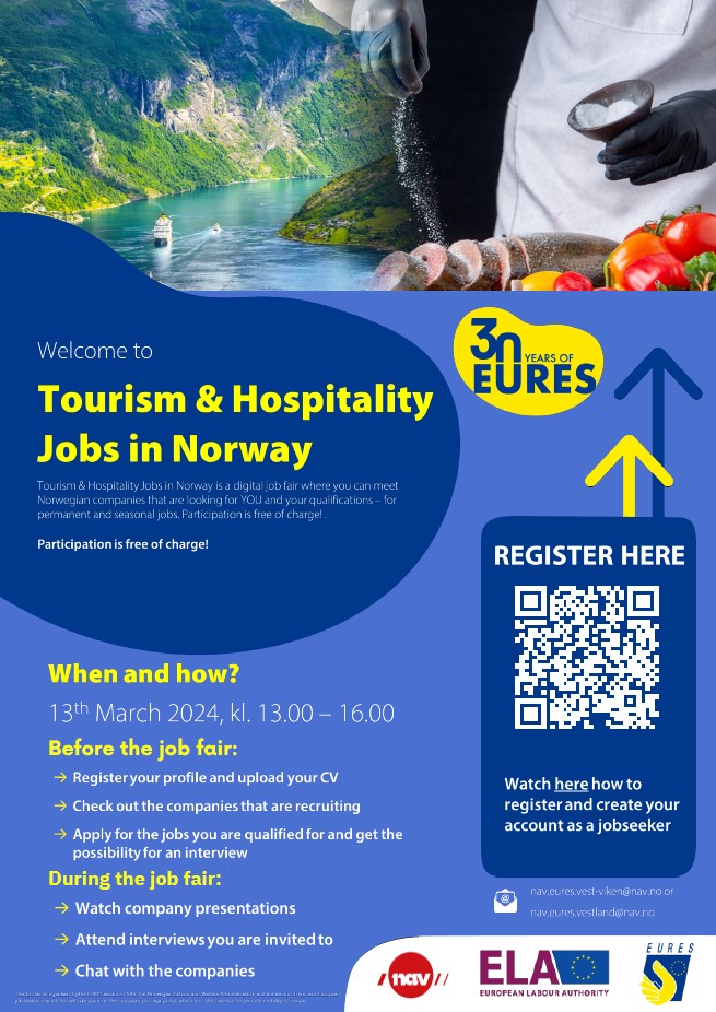Plakat Targi pracy w Norwegii